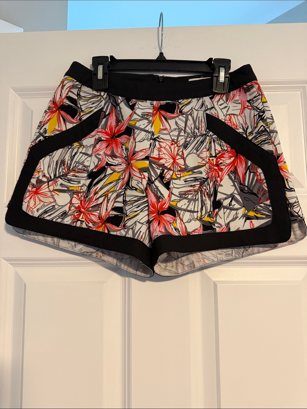 Love Riche Multicolor Floral Shorts with Black Trim